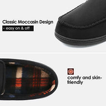 Load image into Gallery viewer, COASIS Men's Moccasin Slipper Memory Foam House Shoe Anti-Slip Sole Indoor Outdoor