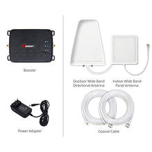 Load image into Gallery viewer, HiBoost 3-Band Cell Phone Signal Booster Up to 1,000 sq ft for Home & Office,Boosts Band 12/17/13/5, 3G 4G LTE Voice and Data for Verizon,T-Mobile, AT&T,Cellular Repeater Amplifier Kits with APP