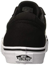 Load image into Gallery viewer, Vans Women's Low-Top Trainers Sneaker, Black Canvas Black White 187, 11