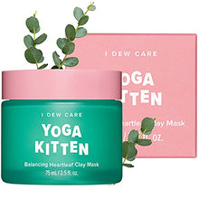 Load image into Gallery viewer, I DEW CARE Yoga Kitten | Balancing Kaolin Clay Face Mask for Blemish-prone Skin with Heartleaf and Tea Tree Extract | Korean Skincare, Facial Treatment, Vegan, Cruelty-free, Paraben-free