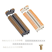 Load image into Gallery viewer, UOHGDPY DIN Rail Terminal Blocks,Universal Compact Wire Wiring Connector (40 pcs connectors+4 pcs Article in parallel+4 pcs Digital identification+40 pcs screw)