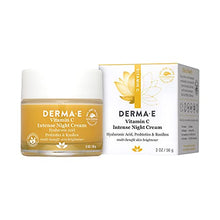 Load image into Gallery viewer, DERMA E Vitamin C Intense Night Cream – Brightening and Hydrating Facial Skin Renewing Cream – Anti-Aging Overnight Facial Moisturizer 2 oz