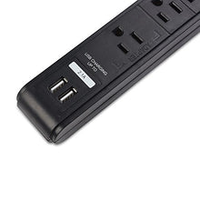 Load image into Gallery viewer, Cable Matters 2-Pack 6 Outlet Surge Protector Power Strip with USB Charging Ports, 300 Joules with 8 Foot Power Cord in Black