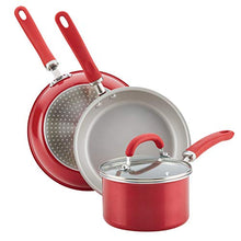 Load image into Gallery viewer, Rachael Ray Create Delicious Nonstick Cookware Pots and Pans Set, 13 Piece, Red Shimmer