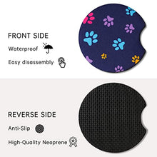 Load image into Gallery viewer, Car Cup Coasters 4 Pack Universal Non-Slip Car Coasters for Cup Holders Cute Car Coasters with Finger Notch for Easy Removal Car Interior Decor Accessories for Women & Men
