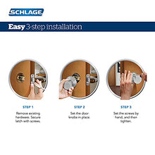 Load image into Gallery viewer, Schlage F40 GEO 619 Georgian Door Knob, Bed & Bath Privacy Lock, Satin Nickel