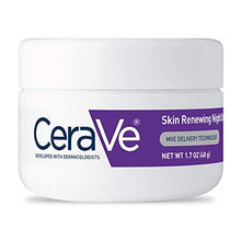 Load image into Gallery viewer, CeraVe Skin Renewing Night Cream | Niacinamide, Peptide Complex, and Hyaluronic Acid Moisturizer for Face | 1.7 Ounce