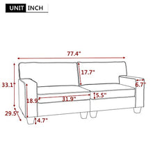 Load image into Gallery viewer, MERITINE Living Room Set of 2, 2 Pcs Morden Style Livingroom Furniture Set Couch Loveseat