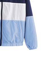 Load image into Gallery viewer, SweatyRocks Women's Casual Jackets Lightweight Hooded Windbreaker Outdoor Hiking Color Block S