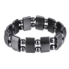 Load image into Gallery viewer, VIKI LYNN Set of 2 Men's Hematite Metal Magnetic Therapy Bracelets S27-St2