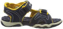 Load image into Gallery viewer, Timberland Adventure Seeker Two-Strap Sandal (Toddler/Little Kid),Navy/Yellow,11 M US Little Kid