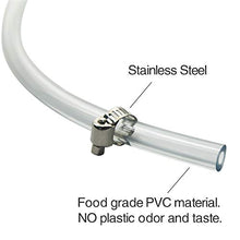 Load image into Gallery viewer, Draft Beer Line with Hexnut - Vinyl Hose ID 3/16 inch OD 7/16 inch Length 5ft, with Hexnut Assembly, Free Two Clamps, Prefect Connect Beer Tap Tower