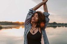 Load image into Gallery viewer, Tree of Life Teardrop Heart Amethyst Crystal Pendant Necklace Copper Wire Wrapped Gemstone Healing Chakra Necklace Choker Mothers Day Gifts 18"