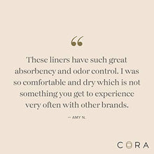 Load image into Gallery viewer, New Cora Ultra Thin Organic Cotton Bladder Leakage Extra Long Panty Liners for Light Incontinence, Super Absorbency, with Dry Wicking Technology (New Organic 72)