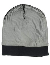 Load image into Gallery viewer, EMF Protection Hat Radiation Blocking Beanie by Halsa. Silver Fabric. High Shielding Efficiency. Blocks Radiation from Cell Phones, WiFi, Smart Meters, Power Lines, Microwaves and More. Black.