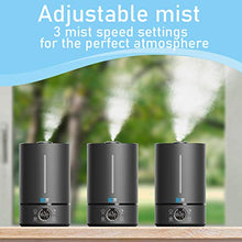 Load image into Gallery viewer, TBI Pro 6L Ultrasonic Humidifier with Top-Fill, 360° Nozzle for Home Large Room, Bedroom, Office, Travel, Babies - Easy to Clean Humidifiers Anti-Leak System, Auto Shut-Off, Black