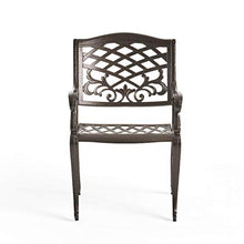 Load image into Gallery viewer, Christopher Knight Home Hallandale Outdoor Cast Aluminum Dining Set for Patio or Deck, 5-Pcs Set, Black