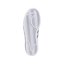 Load image into Gallery viewer, adidas Originals Women's Superstar Sneaker, White/Gold Metallic/White, 9.5
