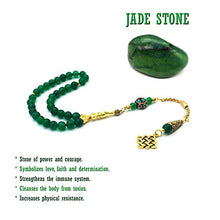 Load image into Gallery viewer, -Orient Collection-Prayer Beads-Worry Beads-Tesbih-Tasbih-Tasbeeh-Misbaha-Masbaha-Subha-Rosary (Green Jade Stone (8 mm-33 Beads))