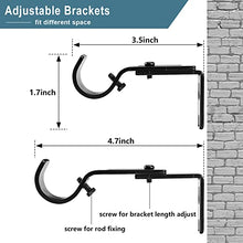 Load image into Gallery viewer, Adjustable Curtain Rod Set -1 inch Black Curtain Rods, Large Window Curtain Rod and Bracket,1 inch Drapery Rods for Bedroom,Kitchen,Sliding Glass Door (34-100”)