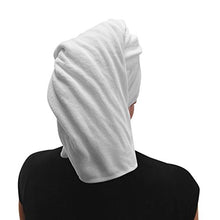Load image into Gallery viewer, Luxe Beauty Essentials Microfiber Hair Towel for Drying Curly, Long & Thick Hair (24 x 42, White) …