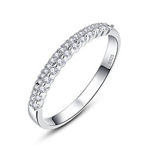 Load image into Gallery viewer, AVECON Women's 925 Sterling Silver Round Cut White CZ Solitaire Engagement Rings Band Size 6