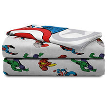 Load image into Gallery viewer, Marvel Avengers Comic Cool Twin Sheet Set - 3 Piece Set Super Soft and Cozy Kid’s Bedding Features Captain America, Spiderman, & Iron Man - Fade Resistant Microfiber Sheets (Official Marvel Product)
