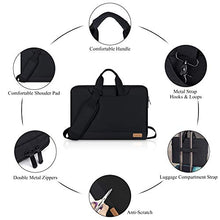 Load image into Gallery viewer, 15.6 Inch Laptop Sleeve, Simboom Laptop Messenger Bag with Accessories Organizer Pouch, Waterproof Shoock-Proof Protective Case Compatible with 15.6 inch Dell Acer Asus Hp Lenovo - Black