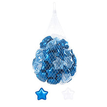 Load image into Gallery viewer, PlayMaty Star Ball Pool Pit Balls - Phthalate & BPA Soft Plastic Balls 100 Pcs for Kids Toddlers Baby Play Tent Playpen Playhouse Birthday Party Decoration (Pearl Blue/Transparent-100 Stars)