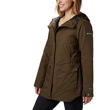 Load image into Gallery viewer, Columbia Women's Here and There Insulated Trench Jacket, Waterproof & Breathable, X-Large, Olive Green Lattice Emboss