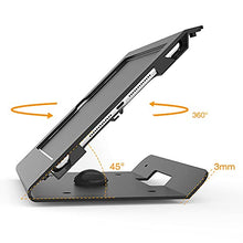 Load image into Gallery viewer, Beelta Tablet Kiosk POS Stand for 10.2 inch iPad 7 8 9 Generation, 360 Swivel Base, Anti Theft iPad Retail Stand, Metal, Black, BSC102BT