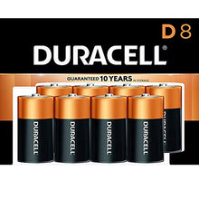 Load image into Gallery viewer, Duracell - CopperTop D Alkaline Batteries with Recloseable Package - Long Lasting, All-Purpose D Battery for Household and Business - 8 Count