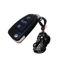 Load image into Gallery viewer, Mr.Ho Car Keychain Pendant, Key Ring Handmade Obsidian Pendant for Car & Bag Handbag Decoration