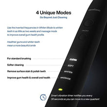 Load image into Gallery viewer, AquaSonic Black Series PRO Ultra Whitening 40,000 VPM Rechargeable Electric Toothbrush w/Revolutionary Wireless Charging Glass, 6 Adaptive Proflex Brush Heads & Travel Case - 4 Modes w Smart Timer