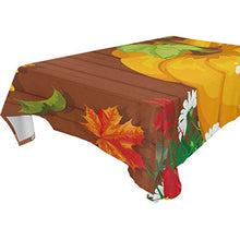 Load image into Gallery viewer, ALAZA Autumn Harvest Garden Pumpkins Leaves Tablecloth,Washable Tablecloth,54 x 90 Inch Oblong/Rectangle Tablecloth for Family Dinner,Indoor or Outdoor Parties