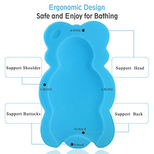 Load image into Gallery viewer, KECUCO Baby Bath Cushion Infant Bath Sponge Bath Mat, Baby Bath Pad Bath Sponge for Toddler Infant Newborn (Blue-Style4)