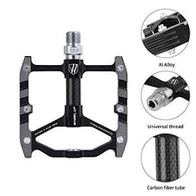 Load image into Gallery viewer, AOIEORD MTB Bike Pedals, 3 Sealed Bearing Cycling Non-Slip Bicycle Pedals, Ultralight Aluminum Alloy 9/16 Road BMX Pedals Flat Platform Pedal