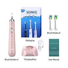 Load image into Gallery viewer, Sonic Electric Toothbrush USB Rechargeable Toothbrush Soft Bristles Oral Care Gum Clean Whiten Adult Toothbrush 3 Replacement Brush Heads 4 Modes with Automatic Timer IPX7 Waterproof Pink