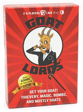 Load image into Gallery viewer, Goat Lords by Gatwick Games | Hilarious, Addictive & Competitive Card Game with Goats! | Best Card Games for Families, Adults, Teens, and Kids | Great Game Gift and Travel Games | 2-6 Players