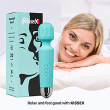 Load image into Gallery viewer, Personal Wand Massager for Men and Women - 20 Vibration Modes & 8 Speeds. Rechargeable Hand Held Massager (Mint)