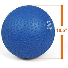 Load image into Gallery viewer, Yes4All Slam Ball with Textured Surface & Durable Rubber Shell (Black & Blue) – Available 10, 15, 20, 25, 30, 40lbs (L. Blue - 40lbs), M6MX