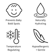 Load image into Gallery viewer, SLEEPY SILK - 25 Momme Mulberry Silk Sleeve for Bassinets | No More Baby Bald Spots or Newborn Hair Loss | Hypoallergenic and Perfect for Sensitive Skin | SIDS Safe Design | Sky Blue Arrows