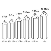Load image into Gallery viewer, Runyangshi Natural Healing Crystal Wands, 6 Faceted Reiki Chakra Stones, Healing Crystal Single Point Wand Faceted Prism Wand (Black Obsidian, 2"-2.4" (5-6cm))
