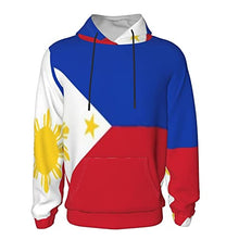 Load image into Gallery viewer, Philippines Flag Print Hoodies Kids 3D Print Sweatshirts Long Sleeve Pullover Hoodies with Pocket for Teen Boys and Girls Black