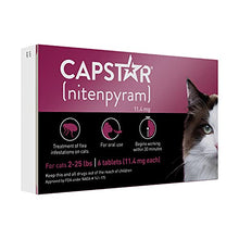 Load image into Gallery viewer, Capstar Fast-Acting Oral Flea Treatment for Cats, 6 Doses, 11.4mg (2-25 Lbs)