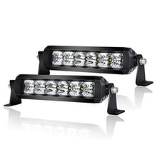 Load image into Gallery viewer, LED Light Bar 6 inch 2PCS - 4WDKING Screwless Design 60W Off Road LED Spot Flood Combo Work Light Super Bright Truck Driving Fog Lamp IP69K Waterproof Fit for Ford F150 Polaris RZR Jeep Wrangler