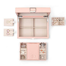 Load image into Gallery viewer, Vlando Jewelry Box, Jewelry Organizer and Storage with Mirror and Tray- Pink