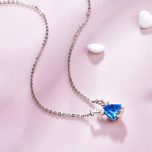 Load image into Gallery viewer, Jewever 925 Sterling Silver Natural Triangular Topaz Stone Deer Antlers Pendant Clavicle Chain Necklace for Women Gift