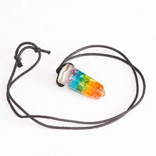 Load image into Gallery viewer, Orgone Chakra Crystals Bullet Necklace With Healing Stones for Emf Protection - Healing Crystals Chakra Necklace - crystal Jewelry for Women - Chakra Stones Based Crystal Pendant Necklace for Men