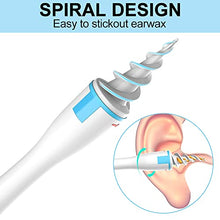 Load image into Gallery viewer, 2022 Spiral Ear Wax Removal Tool, Ear Cleaner kit Q-Grips Earwax Remover with 16 Pcs Soft Replacement Tips Suitable for Adult & Kids (Blue)
